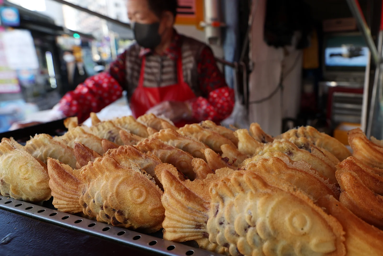 팥소가 든 붕어 모양 빵